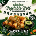 Premium Chicken Vegetable Rolls – 6 Pieces | ChASKA Bites