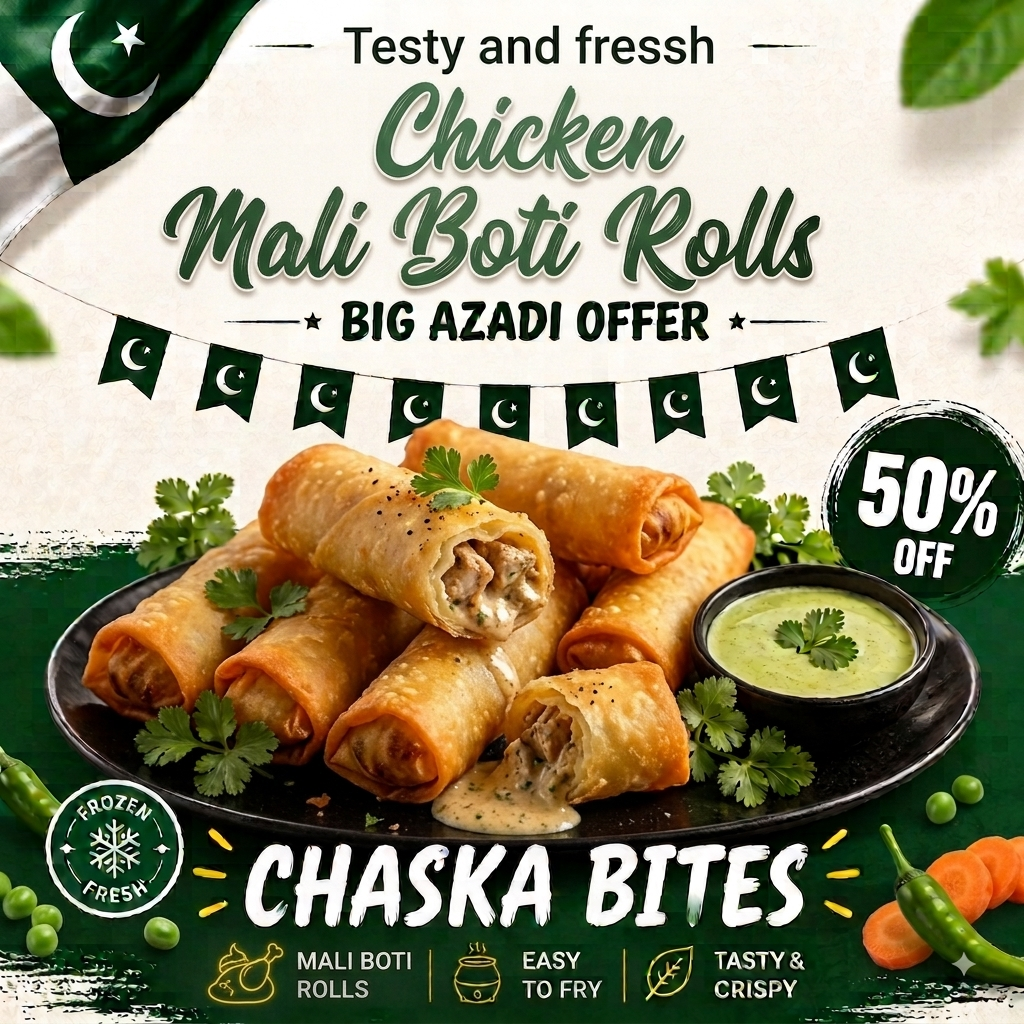 Premium Malai Boti Rolls – 6 Pieces | ChASKA Bites